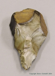 Fossil Hominid Tool Banded Flint Hand-Axe
