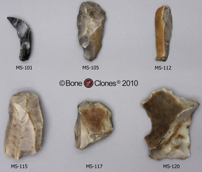 Neanderthal Tools- set of 6 ( MS-101, -105, -112, -115, -117, 120 )