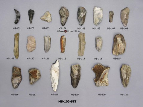 Set of 21 Neanderthal Tools